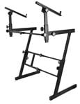 On Stage 2 Tier Folding Z Keyboard Stand Front View